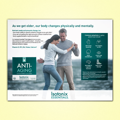 Isotonix® Essentials Anti-Aging Infographic Flyer