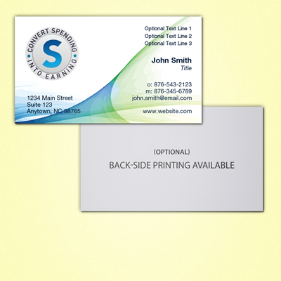 Convert Spending Into Earning Business Card (Design 2)