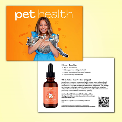 Pet Health Liver and Digestion Support Postcard