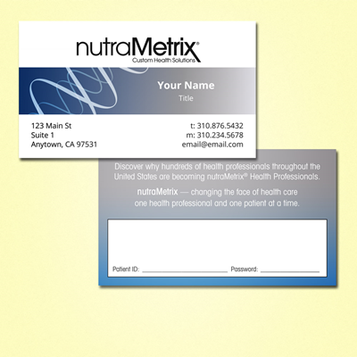 nutraMetrix Business Card (Design 2)