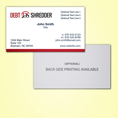 Debt Shredder Business Card (Design 1)